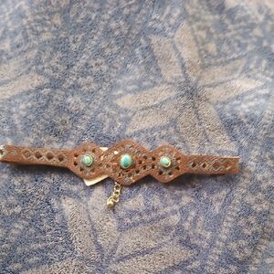 Bohemian Brown and Turquoise Choker Necklace